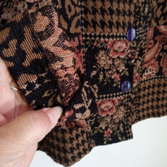 CM Shapes Vintage tapestry jacket unlined women's size 24W - Picture 4 of 6